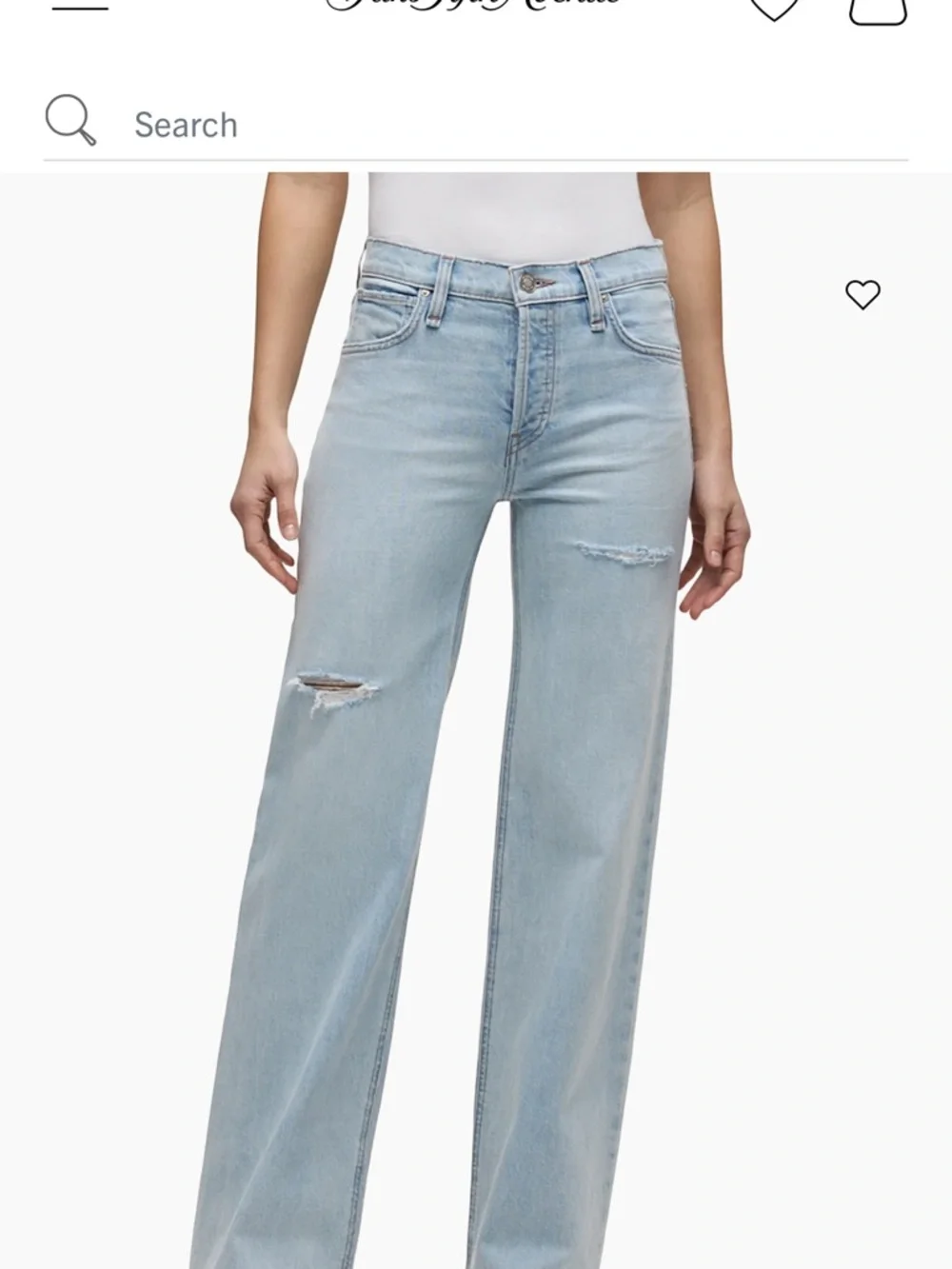 Hudson Jeans (Rosie) Pale Blue High-Rise Straight Leg Jeans Size 27 - Picture 9 of 14